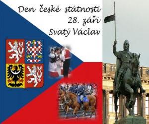 yapboz Çek Milli Günü. 28 Eylül Aziz Wenceslas, Çek Cumhuriyeti hamisi